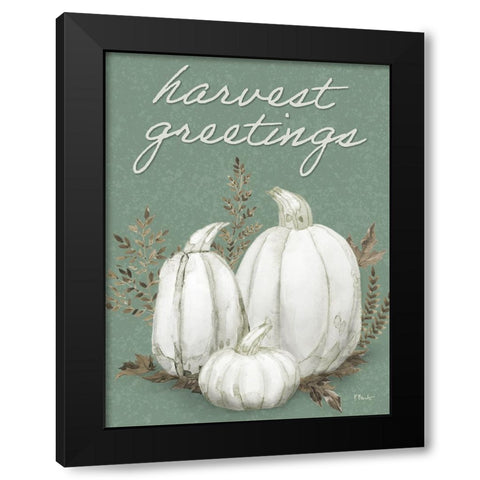 Sage Heirloom Vertical Black Modern Wood Framed Art Print by Brent, Paul