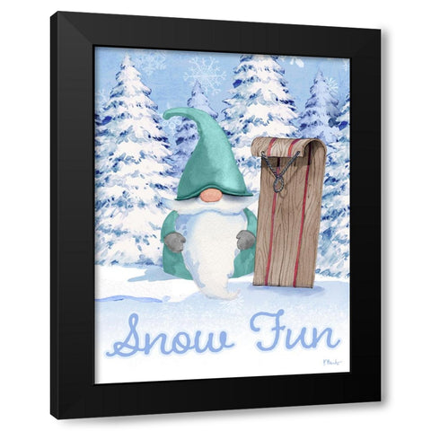 Icy Gnome Vertical Black Modern Wood Framed Art Print with Double Matting by Brent, Paul