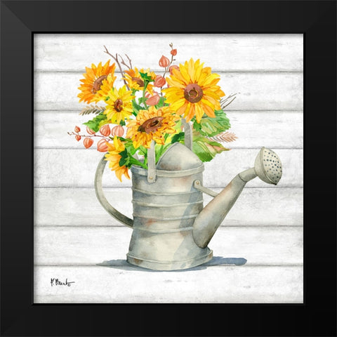 Tin Florals I Black Modern Wood Framed Art Print by Brent, Paul