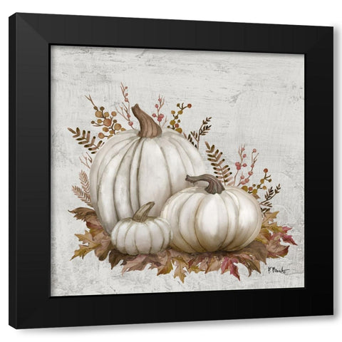 Caramel Pumpkins II Black Modern Wood Framed Art Print with Double Matting by Brent, Paul