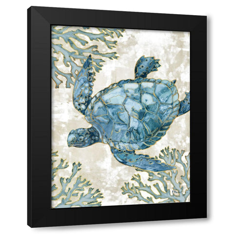 Playa Sealife Vertical I Black Modern Wood Framed Art Print with Double Matting by Brent, Paul