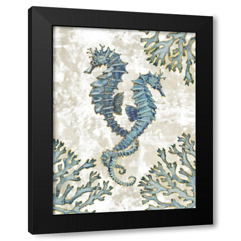 Playa Sealife Vertical II Black Modern Wood Framed Art Print with Double Matting by Brent, Paul