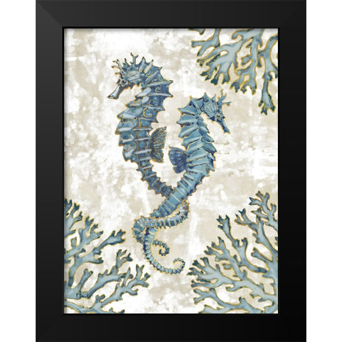 Playa Sealife Vertical II Black Modern Wood Framed Art Print by Brent, Paul