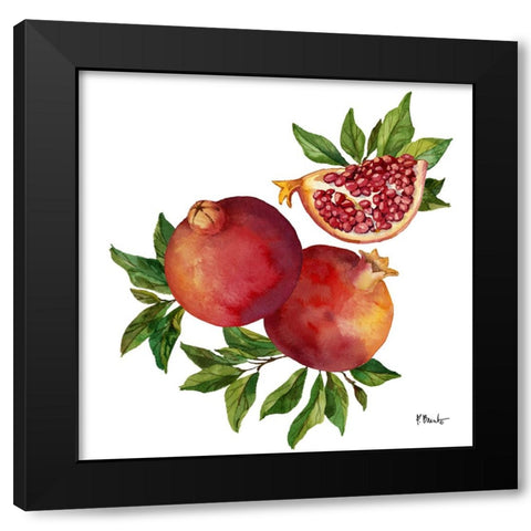 Pomegranate Bunch II Black Modern Wood Framed Art Print with Double Matting by Brent, Paul