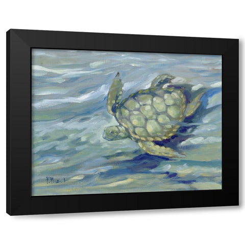 East Point Sea Turtle Black Modern Wood Framed Art Print by Brent, Paul