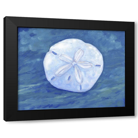 Impressions of Shells I - Sand Dollar - Indigo Black Modern Wood Framed Art Print by Brent, Paul