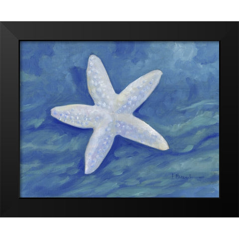 Impressions of Shells II - Starfish - Indigo Black Modern Wood Framed Art Print by Brent, Paul