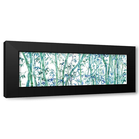 Bamboo Grove Horizontal Black Modern Wood Framed Art Print with Double Matting by Brent, Paul
