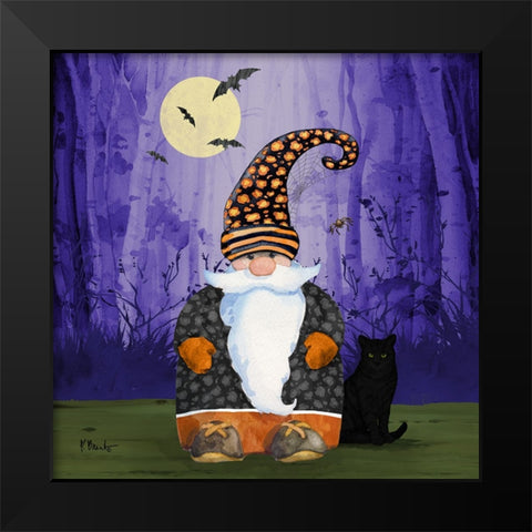 Spooky Forest Gnome I Black Modern Wood Framed Art Print by Brent, Paul