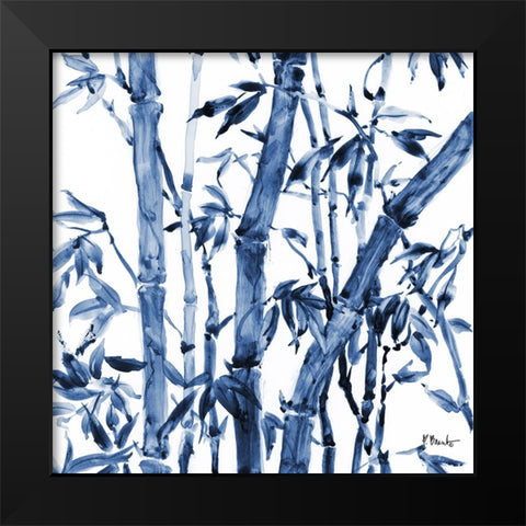 Bamboo Grove II - Blue Black Modern Wood Framed Art Print by Brent, Paul