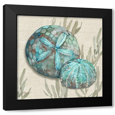 Crescent Beach Shells I Black Modern Wood Framed Art Print by Brent, Paul
