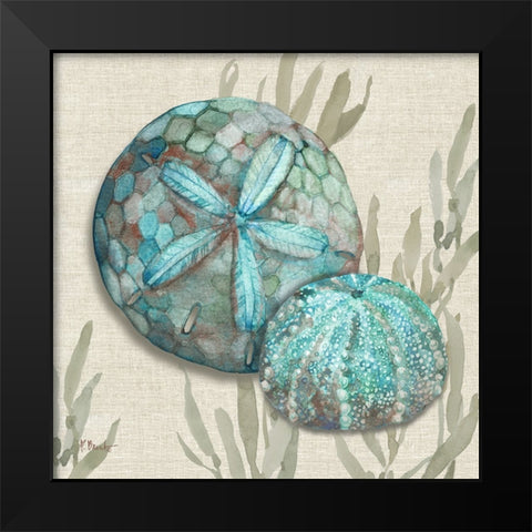 Crescent Beach Shells I Black Modern Wood Framed Art Print by Brent, Paul