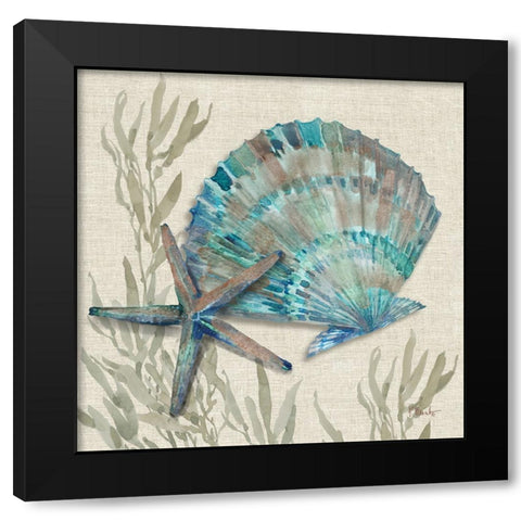 Crescent Beach Shells II Black Modern Wood Framed Art Print by Brent, Paul