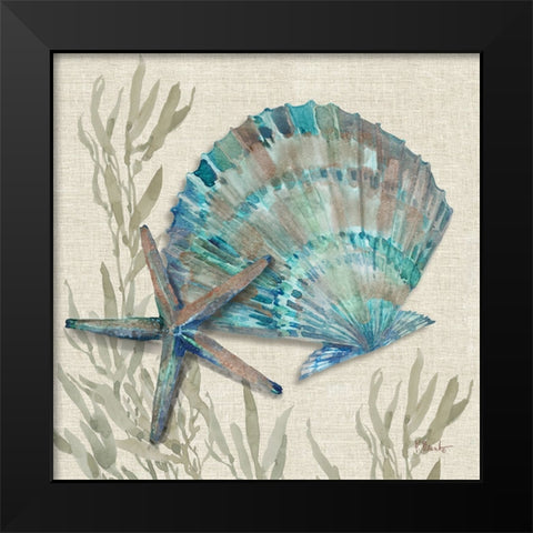 Crescent Beach Shells II Black Modern Wood Framed Art Print by Brent, Paul