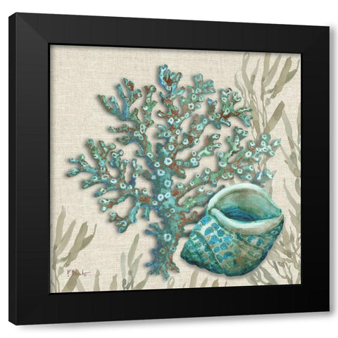 Crescent Beach Shells III Black Modern Wood Framed Art Print by Brent, Paul