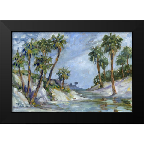 Impressions of Palms - Waters Edge Horizontal Black Modern Wood Framed Art Print by Brent, Paul