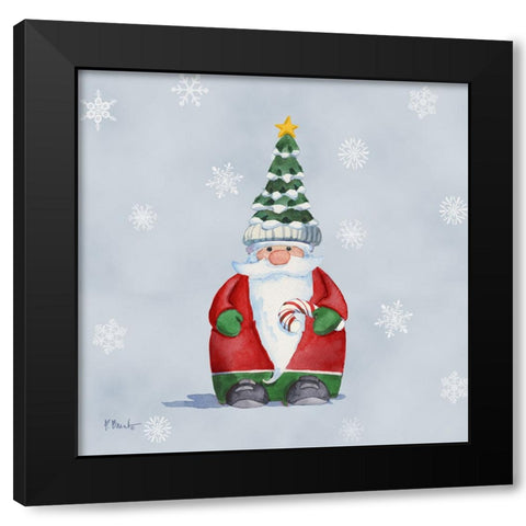 Christmas Gnome I Black Modern Wood Framed Art Print by Brent, Paul
