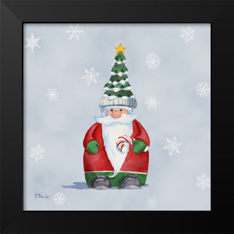 Christmas Gnome I Black Modern Wood Framed Art Print by Brent, Paul