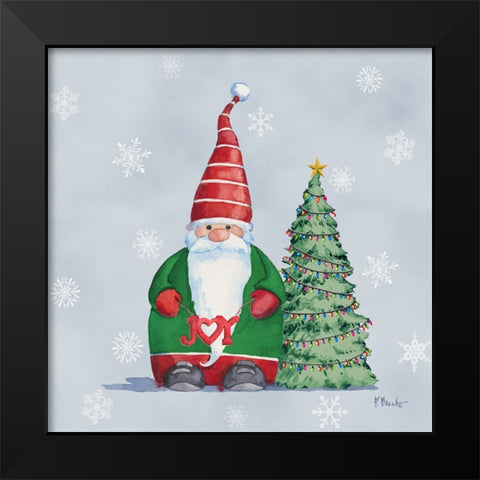 Christmas Gnome II Black Modern Wood Framed Art Print by Brent, Paul