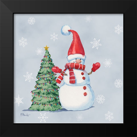 Christmas Gnome III Black Modern Wood Framed Art Print by Brent, Paul