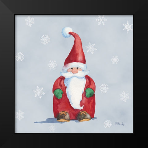 Christmas Gnome IV Black Modern Wood Framed Art Print by Brent, Paul