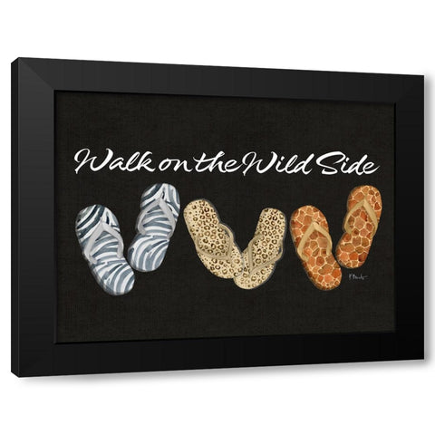 Walk on the Walk Side Horizontal Black Modern Wood Framed Art Print by Brent, Paul