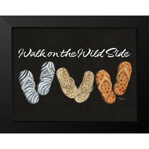 Walk on the Walk Side Horizontal Black Modern Wood Framed Art Print by Brent, Paul