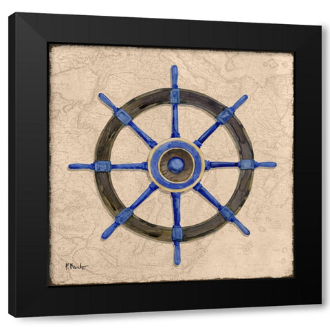 Skipper Sail I Black Modern Wood Framed Art Print by Brent, Paul
