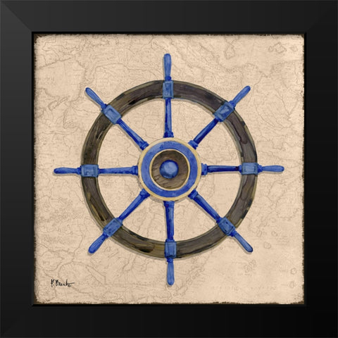 Skipper Sail I Black Modern Wood Framed Art Print by Brent, Paul