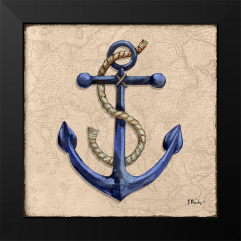 Skipper Sail II Black Modern Wood Framed Art Print by Brent, Paul