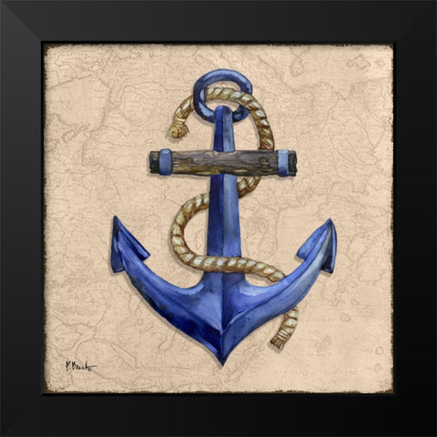 Skipper Sail III Black Modern Wood Framed Art Print by Brent, Paul