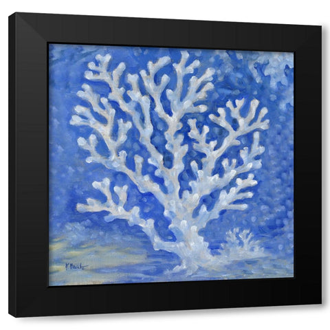 Impressions of Coral I Black Modern Wood Framed Art Print by Brent, Paul