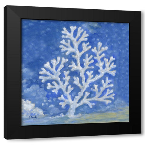 Impressions of Coral III Black Modern Wood Framed Art Print with Double Matting by Brent, Paul
