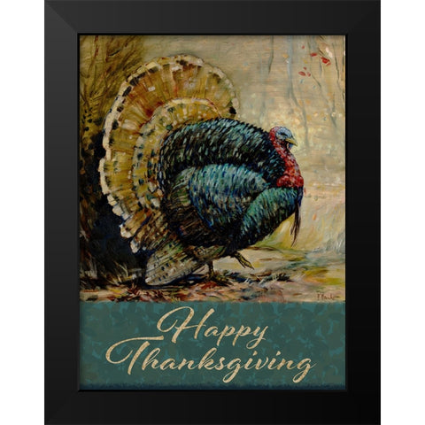 Gleaning Autumn - Turkey Vertical II Black Modern Wood Framed Art Print by Brent, Paul