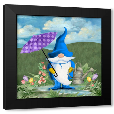 Field Gnome III Black Modern Wood Framed Art Print with Double Matting by Brent, Paul