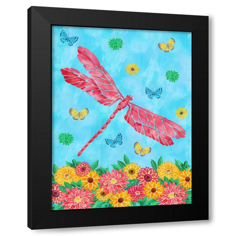 Blooming Flight Vertical I Black Modern Wood Framed Art Print by Brent, Paul