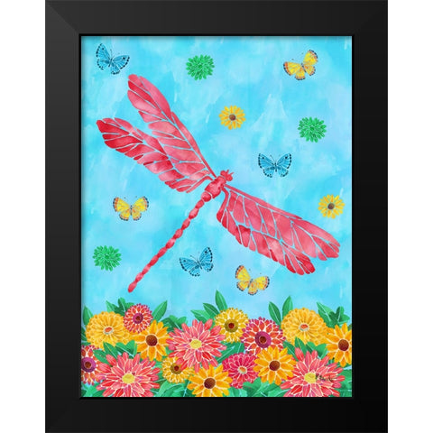 Blooming Flight Vertical I Black Modern Wood Framed Art Print by Brent, Paul
