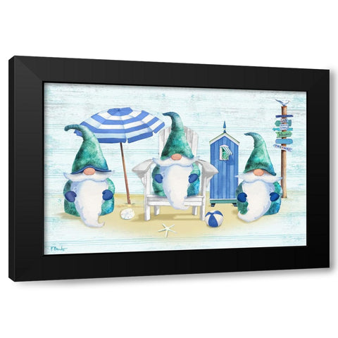 Coastal Gnome Horizontal I Black Modern Wood Framed Art Print with Double Matting by Brent, Paul