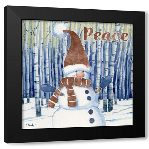 Birchwood Gnome IV Black Modern Wood Framed Art Print with Double Matting by Brent, Paul