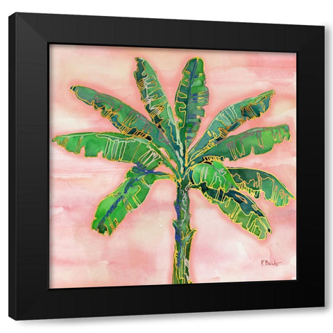 Hana Palm III Black Modern Wood Framed Art Print with Double Matting by Brent, Paul