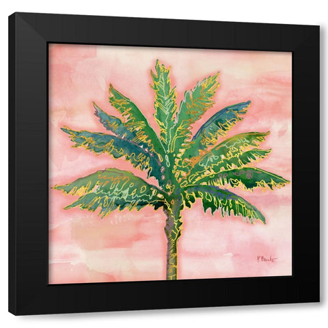 Hana Palm IV Black Modern Wood Framed Art Print with Double Matting by Brent, Paul