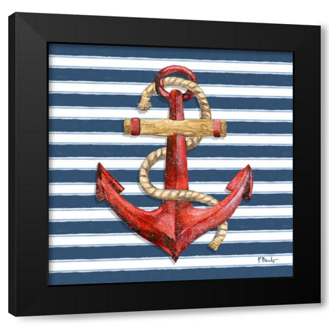 Submerged Anchor I - Classic Black Modern Wood Framed Art Print by Brent, Paul