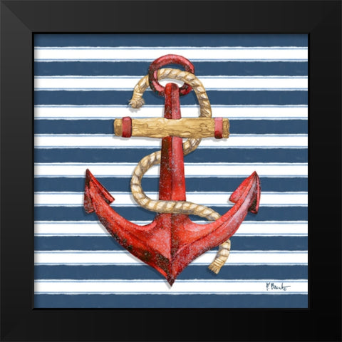 Submerged Anchor I - Classic Black Modern Wood Framed Art Print by Brent, Paul