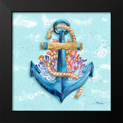 Submerged Anchor I Black Modern Wood Framed Art Print by Brent, Paul