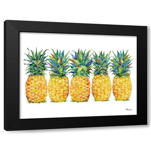 Kona Pineapple Horizontal Black Modern Wood Framed Art Print by Brent, Paul