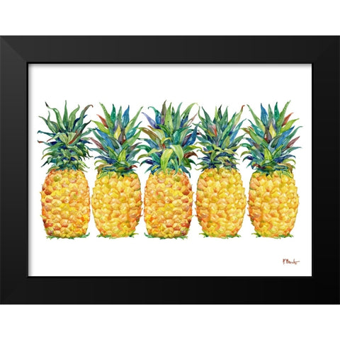 Kona Pineapple Horizontal Black Modern Wood Framed Art Print by Brent, Paul