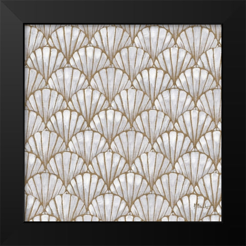 Deco Shell Pattern Black Modern Wood Framed Art Print by Brent, Paul