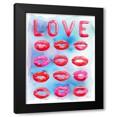 Lovers Day Vertical I - Watercolor Black Modern Wood Framed Art Print with Double Matting by Brent, Paul