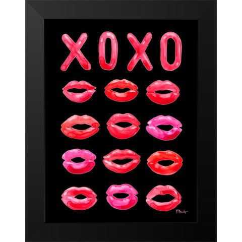 Lovers Day Vertical II - Black Black Modern Wood Framed Art Print by Brent, Paul