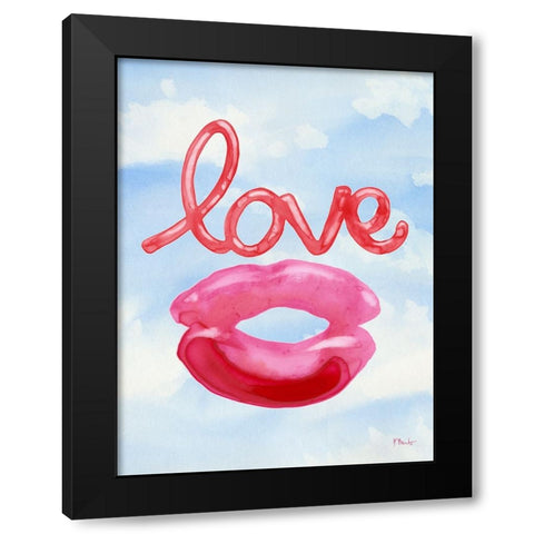 Lovers Day Vertical V Black Modern Wood Framed Art Print with Double Matting by Brent, Paul